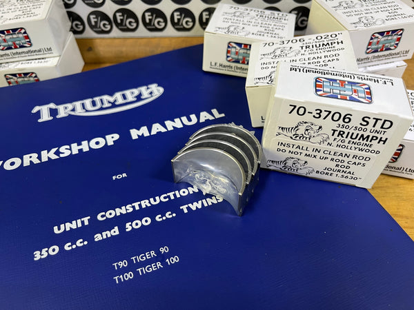 Triumph 350 & 500 Unit connecting rod insert bearings