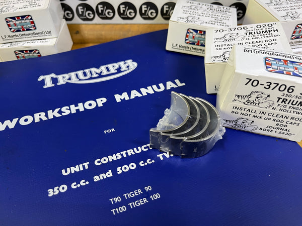 Triumph 350 & 500 Unit connecting rod insert bearings